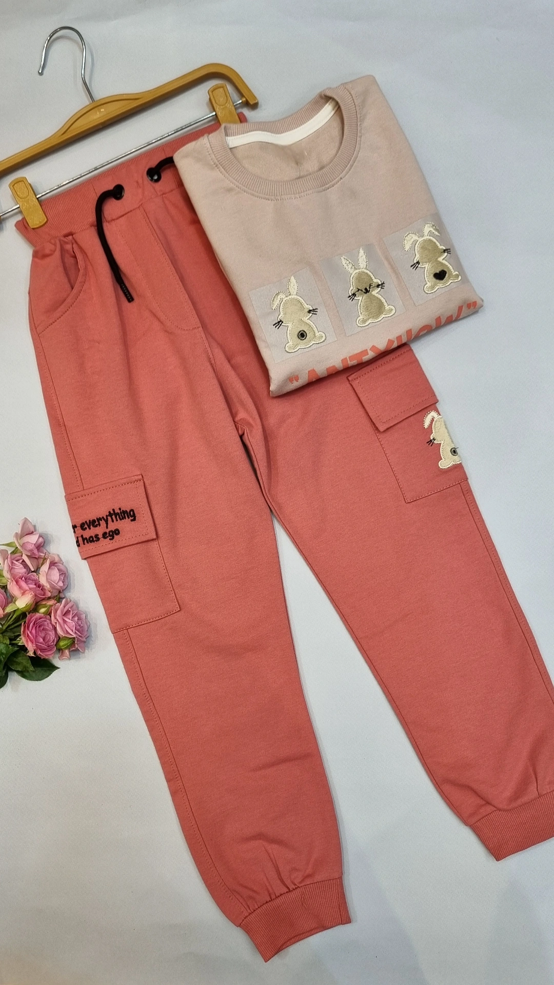 ست دورس و شلوار بچگانه طرح خرگوش