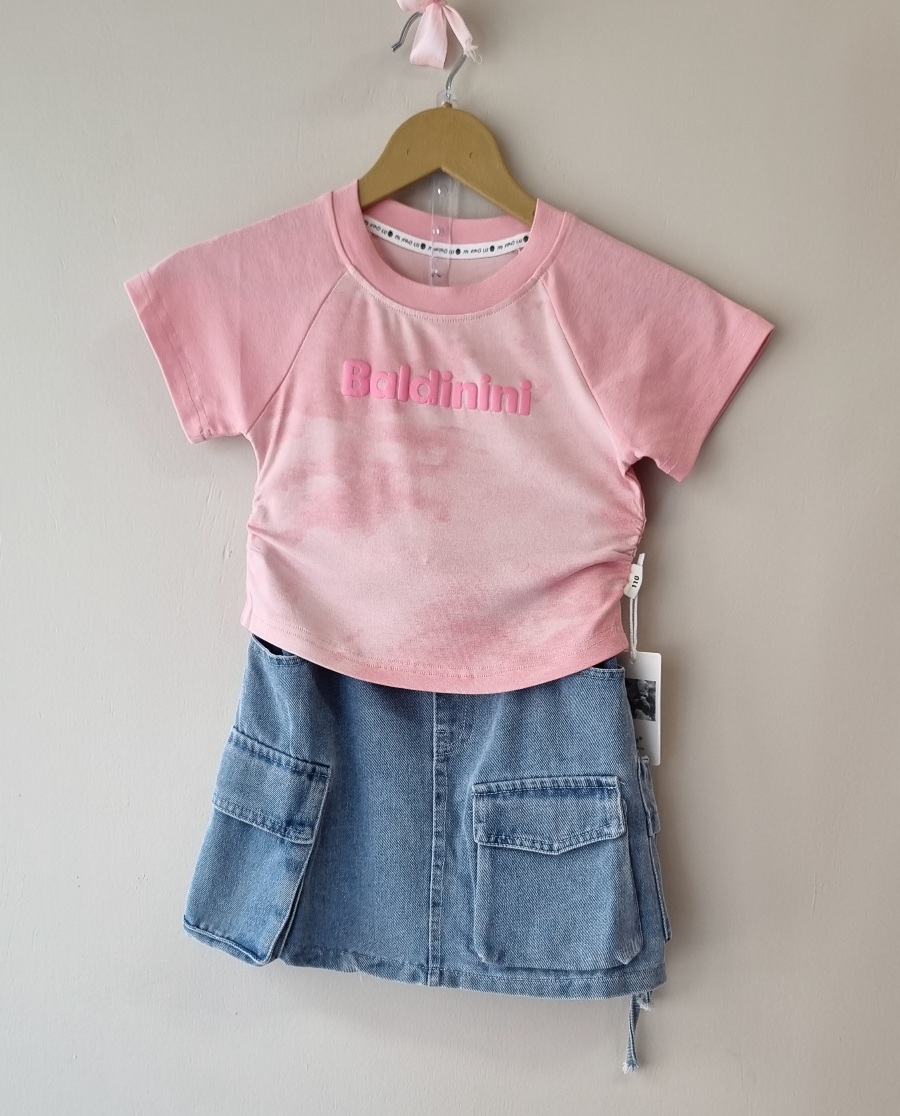 کراپ آستین کوتاه دخترانه وارداتی  baldinini
