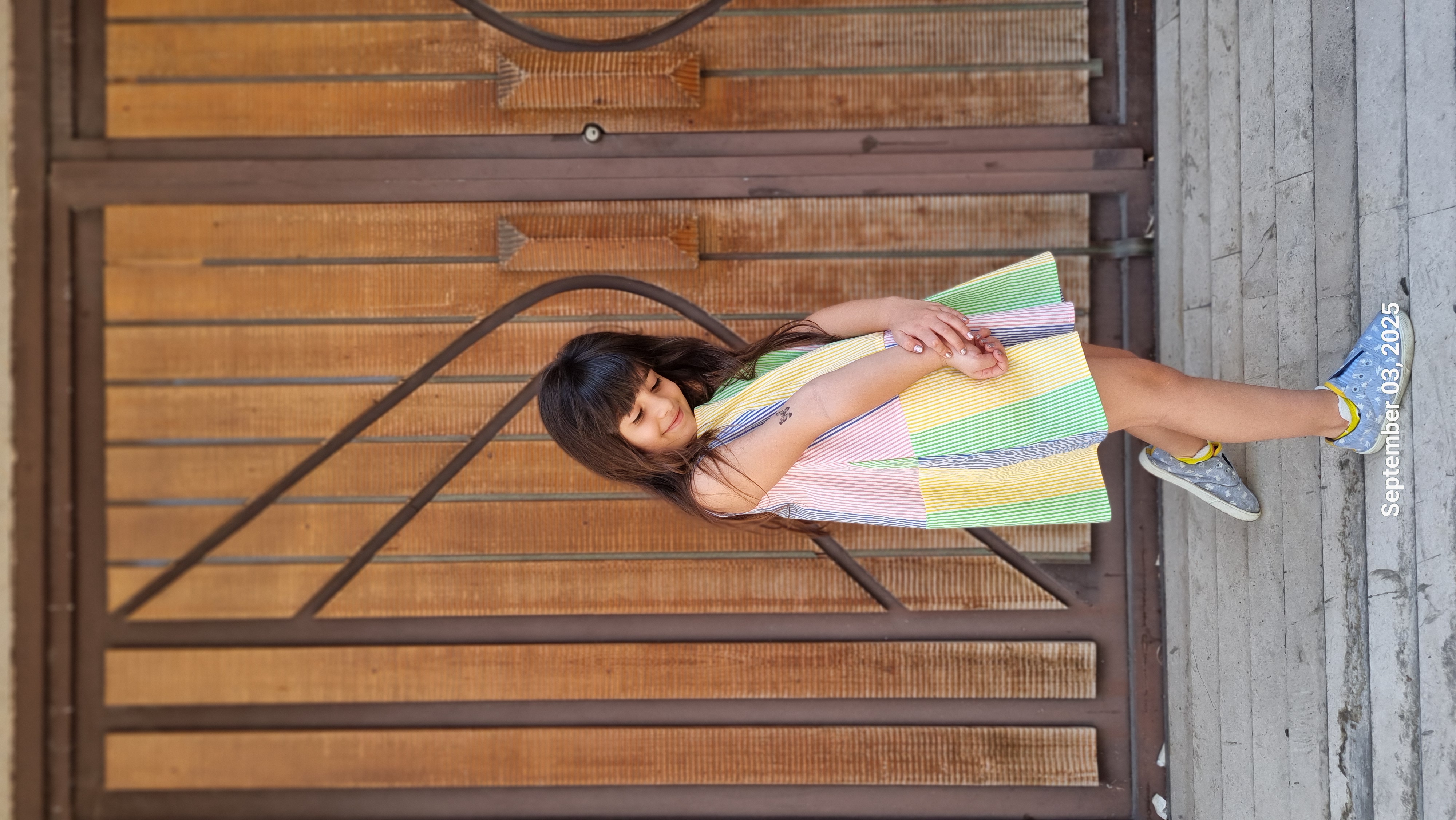 پیراهن  حلقه ای دخترانه اسپرت  رنگین کمون